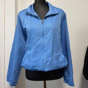 BlueWomen's Jacket  Koret Francisca floral embroidered full-zip jacket.